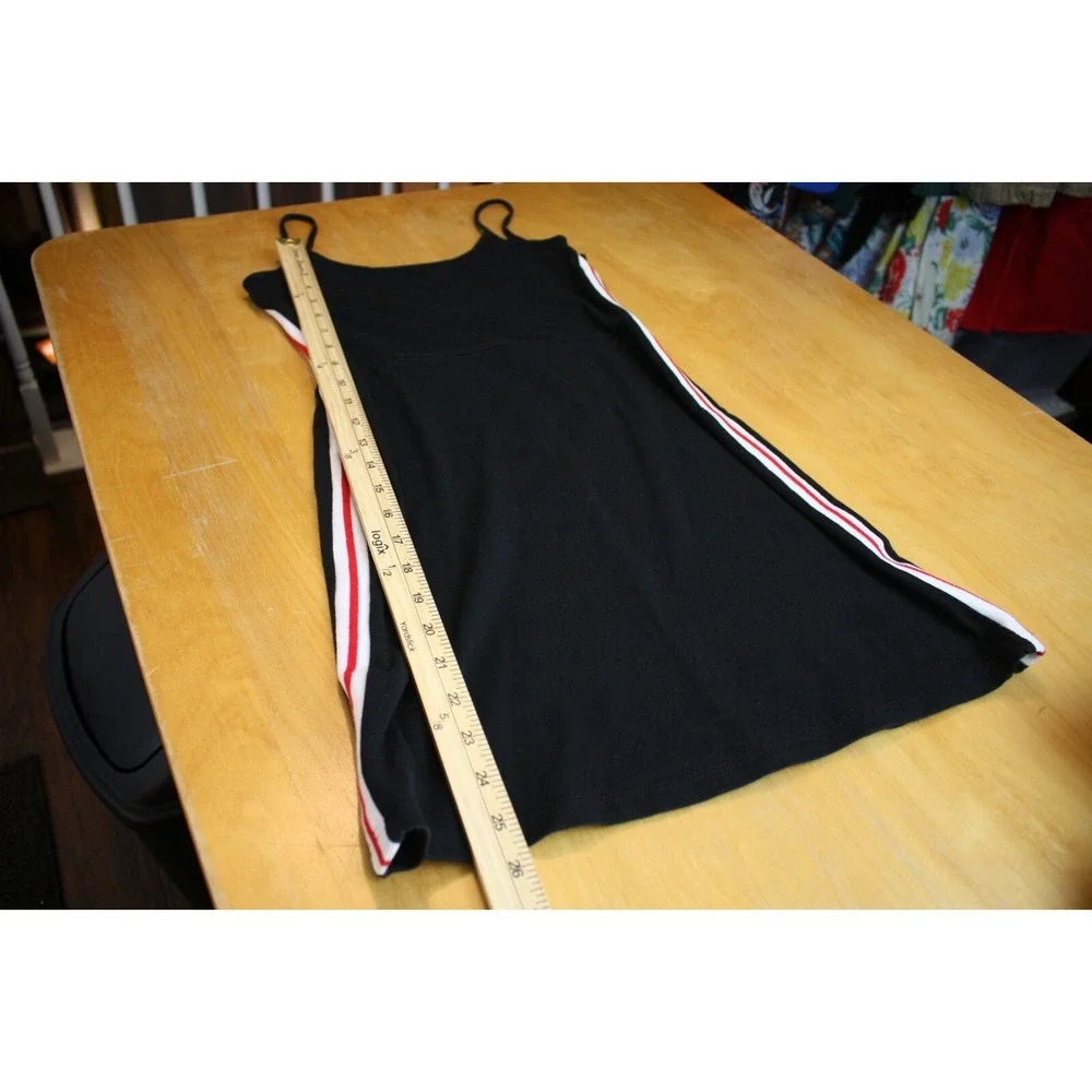 Brandy Melville Dress Womens Small Black Kyran Bodycon Mini Striped Y2K Cotton